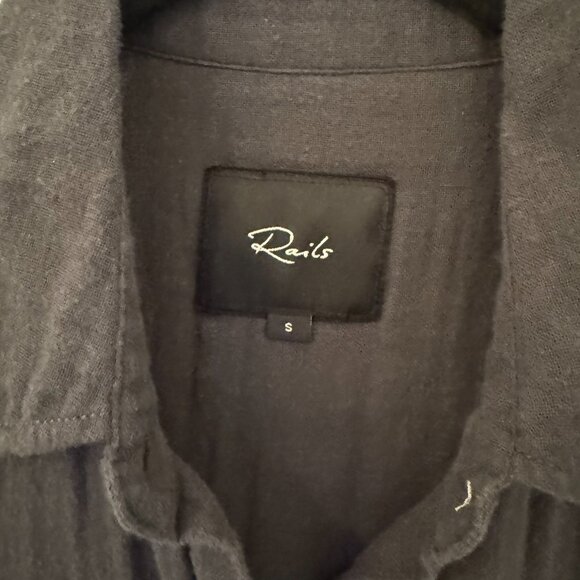 Rails Ellis button down shirt in Washed Black - Picture 4 of 5